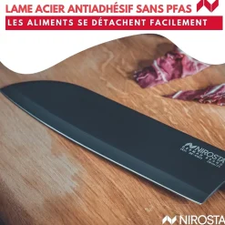 Couteau Santoku 31 cm Nirosta Flow