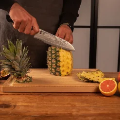 Couteau Santoku Hashi Damas Lame 18 cm - KOTAI - Couteau japonais Gris