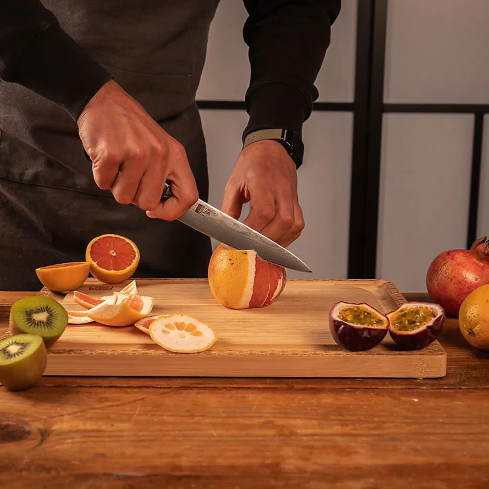 Couteau Universel Hashi Damas Lame 15 cm - KOTAI - Couteau japonais Gris