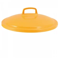 Couvercle avec poignée pour poubelle ronde tri sélectif 50 L - jaune