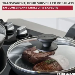 Couvercle de cuisson en verre 24 cm Fackelmann