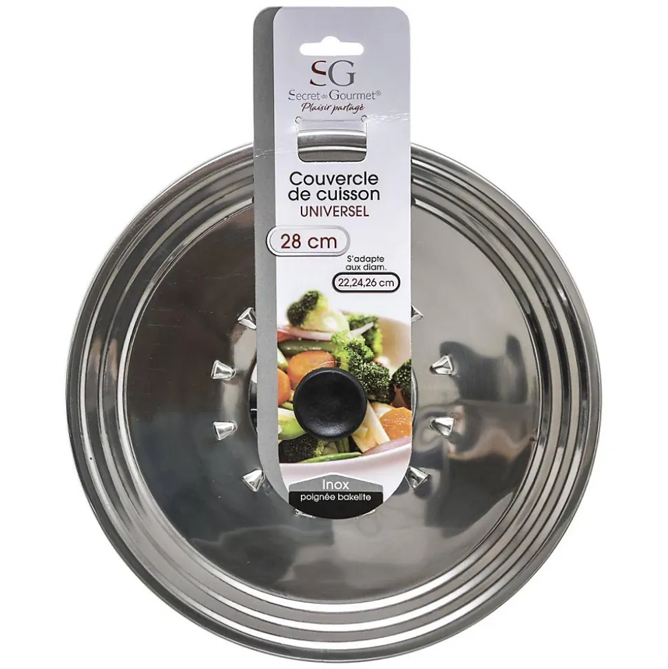 Couvercle en inox universel 22/24/26 cm - 5Five