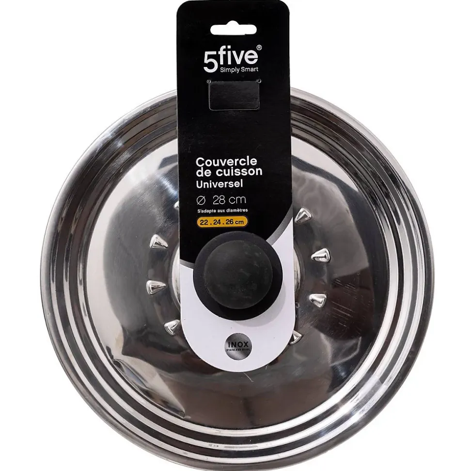 Couvercle en inox universel 22/24/26 cm - 5Five