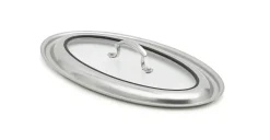 Couvercle en verre Miramar pour poêle à gratin ovale 49442 - Pujadas