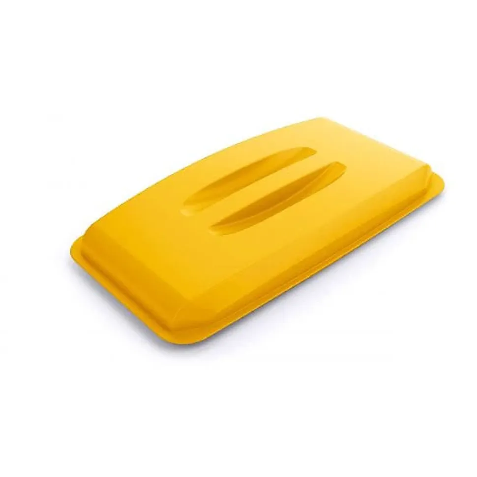 Couvercle pour poubelle rectangulaire Durabin 60 litres - Jaune