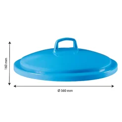 Couvercle pour poubelle ronde tri sélectif 75 L - bleu