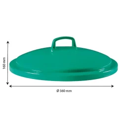 Couvercle pour poubelle ronde tri sélectif 75 L - vert