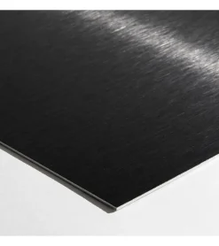 Crédence - Fond de hotte - Aluminium Anodisé Brossé Noir - H55cm x L80cm