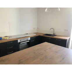 Crédence - Fond de hotte - Aluminium Blanc RAL 9010 sat - H70cm x L70cm