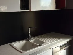 Crédence - Fond de hotte - Aluminium Noir RAL 9005 sat - H75cm x L130cm