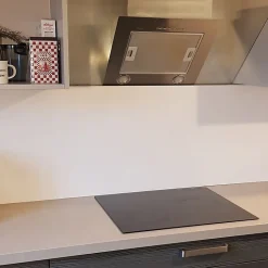 Crédence - Fond de hotte - Aluminium Blanc Signalisation RAL 9016 Brillant - H55cm x L100cm