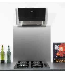 Crédence - Fond de hotte - Aluminium Anodisé Brossé - H75cm x L70cm