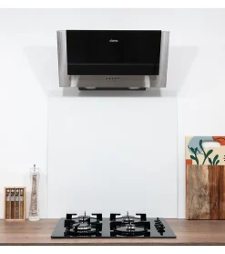 Crédence - Fond de hotte - Aluminium Blanc Signalisation RAL 9016 Brillant - H40cm x L90cm