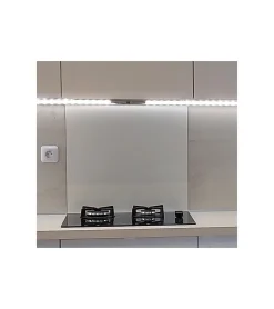 Crédence - Fond de hotte - Aluminium Blanc RAL 9010 sat - H50cm x L60cm