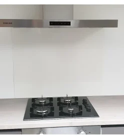 Crédence - Fond de hotte - Aluminium Blanc RAL 9010 sat - H55cm x L100cm