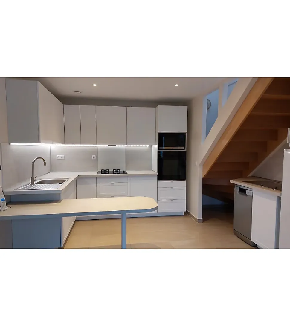 Crédence - Fond de hotte - Aluminium Blanc RAL 9010 sat - H55cm x L50cm