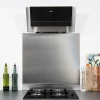 Crédence - Fond de hotte - Inox Brossé - H200mm x L700mm de 1mm