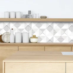 Crédence adhésive art déco géo 60x200 cm