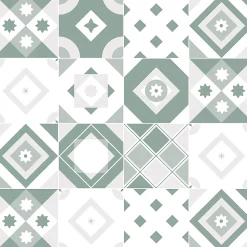 Crédence Adhésive Carreaux Vert Sauge 200 x 40 cm