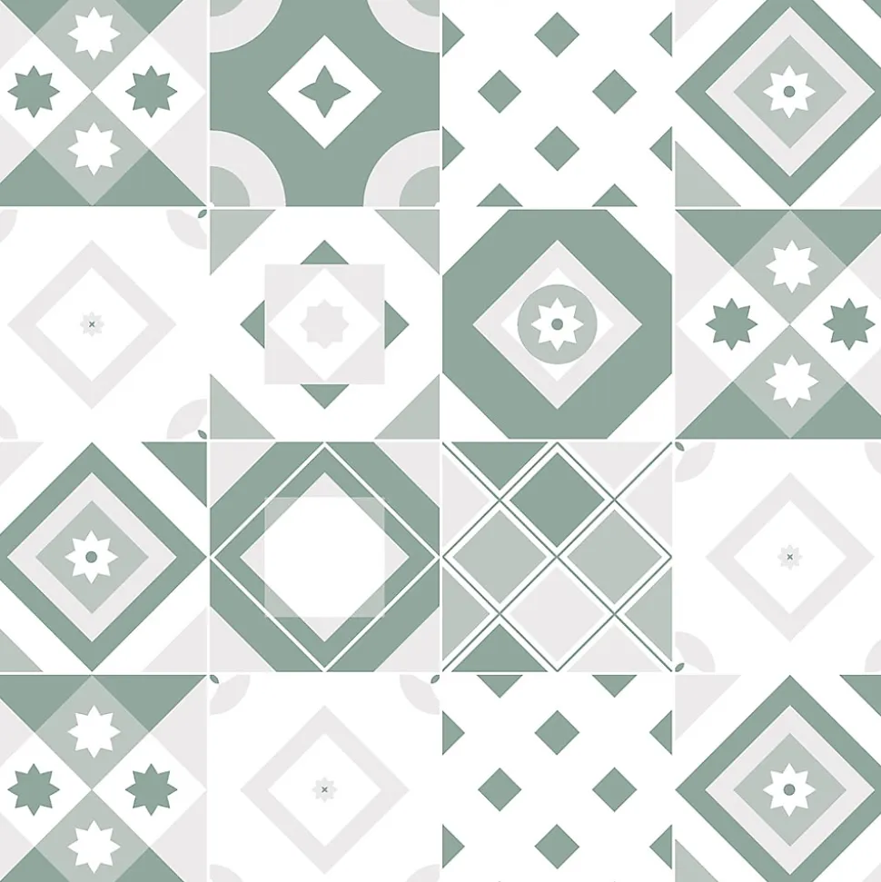 Crédence Adhésive Carreaux Vert Sauge 200 x 40 cm