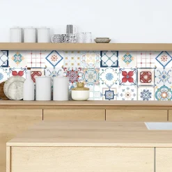 Crédence adhésive carreaux de ciment 60x200 cm