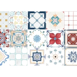 Crédence adhésive carreaux de ciment 60x200 cm