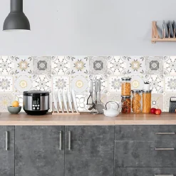 Crédence adhésive carreaux de ciment 50x100 cm