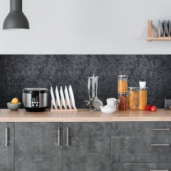 Crédence adhésive effet béton noir 40x100 cm