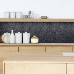 Crédence adhésive effet béton noir 40x100 cm