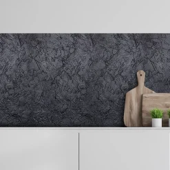 Crédence adhésive effet béton noir 40x100 cm
