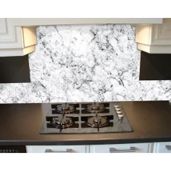 Crédence adhésive en aluminium imitation Marbre