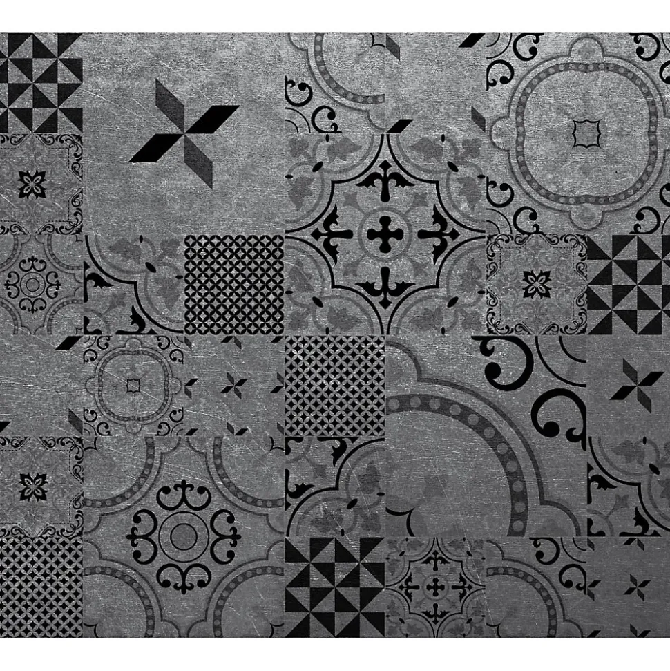 Crédence adhésive en aluminium imitation Métal