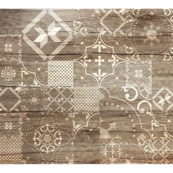 Crédence adhésive en aluminium imitation Bois