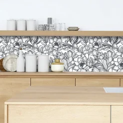 Crédence adhésive feuillage 40x100 cm