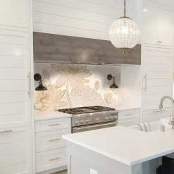 Crédence Adhésive Fleurs Dorées 300 x 60 cm