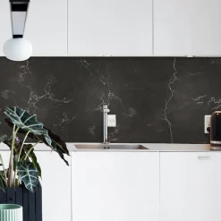 Crédence Adhésive Marbre Noir 200 x 40 cm