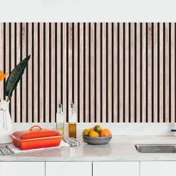 Crédence adhésive mur tasseau bois 60x200 cm