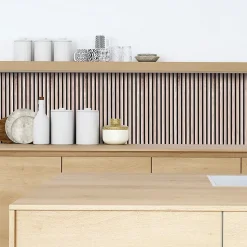 Crédence adhésive mur tasseau bois 40x100 cm