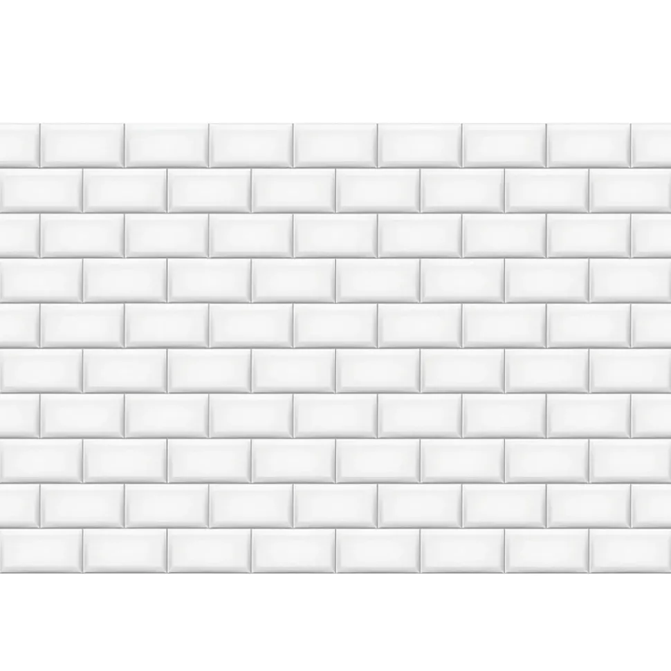 Crédence aluminium effet metro blanc 120 x 80 cm