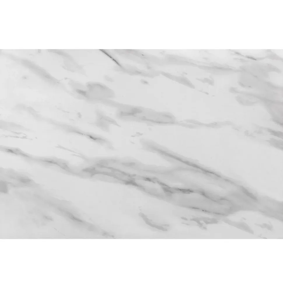 Crédence aluminium marbre blanc 120 x 80 cm