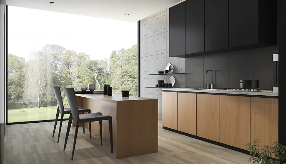 Crédence aluminium noire brossée 120 x 80 cm