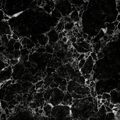 Crédence cuisine adhésive en vinyle imitation marbre Marquina noir, 200 x 40 cm, design raccordable