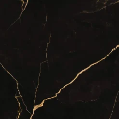 Crédence cuisine adhésive en vinyle imitation marbre noir et or, 200 x 40 cm, design raccordable