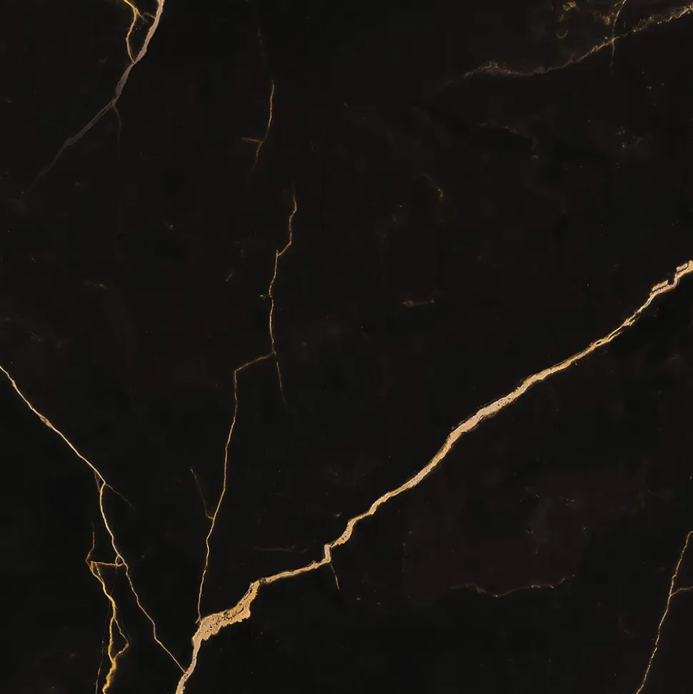 Crédence cuisine adhésive en vinyle imitation marbre noir et or, 200 x 40 cm, design raccordable