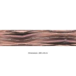 Crédence cuisine adhésive en vinyle effet cuivre rose, 200 x 40 cm, design raccordable