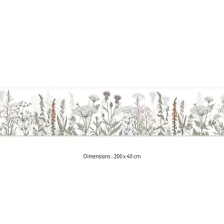 Crédence cuisine adhésive en vinyle modèle DOUCEUR CHAMPETRE, 200 x 40 cm, design raccordable