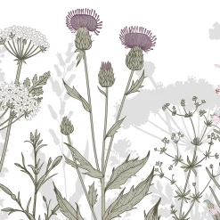 Crédence cuisine adhésive en vinyle modèle DOUCEUR CHAMPETRE, 200 x 40 cm, design raccordable