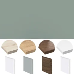 Crédence cuisine adhésive en aluminium vert clair 200x20 cm (en 2 bandeaux)