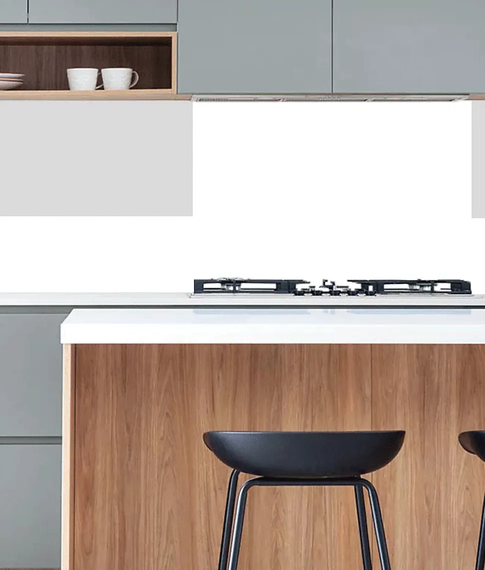 Crédence cuisine Alu BLANCHE MAT à coller 100 cm x 20 cm Ma Nouvelle Décoration