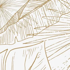 Crédence cuisine en aluminium - floral caramel - 300x20 cm (en 3 bandeaux)